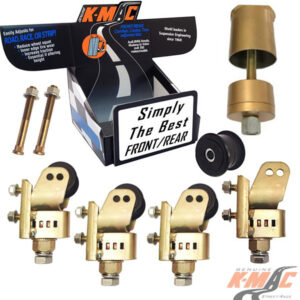 ford <kv pn 15>181716j</kv pn 15> front <br/><kv orange>fg falcon ('08 '16) </kv orange><br/> (set of 4) <i>genuine k mac</i> fast "ratchet" adjust. camber & caster biggest, quickest, strongest adjustment system. also includes bush extraction tool